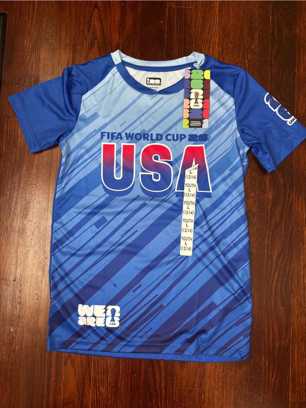 Youth USA FIFA World Cup shirt jersey like feel - Blue